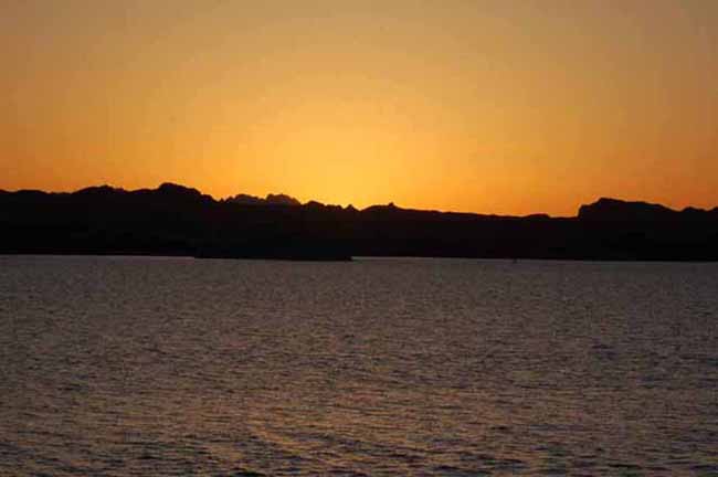 sunset over Lake Havasu